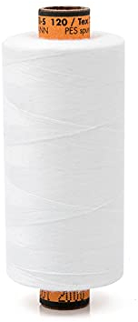 Amann Nähgarn - Stärke 120 - Nähmaschinengarn - 1000m - Universalgarn - 100% Polyester (Weiss)