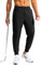 G Gradual Herren-Golf-Jogginghose mit Reißverschlusstaschen, Stretch-Sweathose, schmale Passform, Trainingshose für Herren, Arbeit, Laufen, Schwarz, Groß
