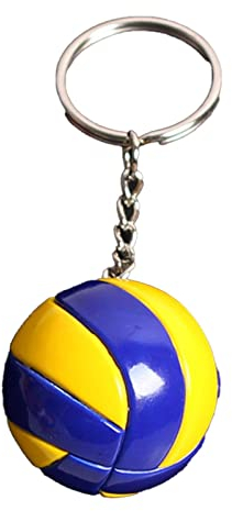 Yusheng Porte-clés de sport - Porte-clés de basket-ball - volley-ball - En forme de porte-clés - Pendentif de sport - Pour fête