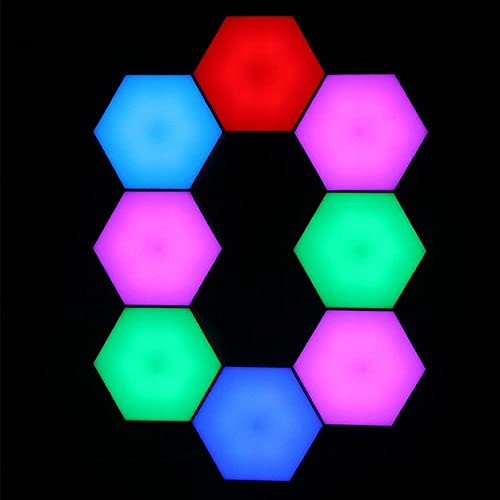 8 STÜCKE LED Sechseckige Wandleuchte Waben Nachtlichter DIY Modulare Berührungsempfindliche Lampen Kreative Geometrie Montage für Home Office Hotel Bar