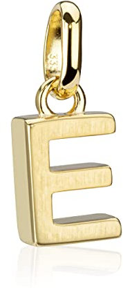 NKlaus Buchstabe E kleiner Kettenanhänger 333 Gelb Gold 8 Karat teilmatt 7x5mm Alphabet 8876