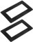 sourcing map Interruptor Envolvente Placa Pared Panel Decoración Doble Grupo Aluminio Plástico Negro 216mm x 130mm para Hogar Oficina Paquete de 2