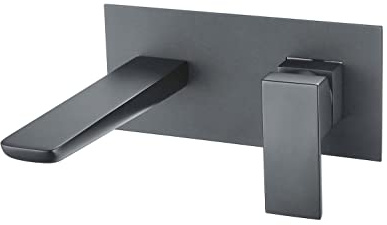 Dara Gun Metal Bathroom Bath Mixer Tap | Wall Mounted Bath Mixer Tap | Bathroom Tap