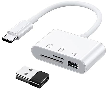 3 in 1USB C SD Kartenleser, USB C zu SD/Micro SD/USB 3.0 Adapter, TF Speicher kartenleser kompatibel mit Typ C Geräten wie Samsung, Huawei,MacBook, Laptop, Tablet