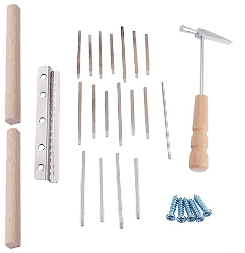 17 Tasten Kalimba DIY Ersatzteile mit Tasten Bridge Tuning Hammer Zubehör