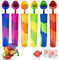 Wiederverwendbare Eisformen Silikon 12 Stück Eis am Stiel Formen Ice Pop Maker Wassereis Eislutscher Bunt - BPA Frei - Perfekt für Kinder und Erwachsene (6 Stück)