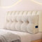 Rückenkissen, Keilkissen kopfteil Gepolstert Lesekissenfür Bett und Sofa geeignet, Stützkissen, Kissen Großes Wandkissen mit abnehmbarem und waschbarem Bezug, mit Seitentaschen（Weiß-200x20x50cm）