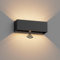 Coinmit Außenwandleuchte mit Bewegungsmelder, 3000K, IP65 Wandlampe mit Bewegungsmelder, einstellbarer Lichtstrahl, geeignet für Innen und Außen, Terrasse, Balkon und mehr. Schwarz