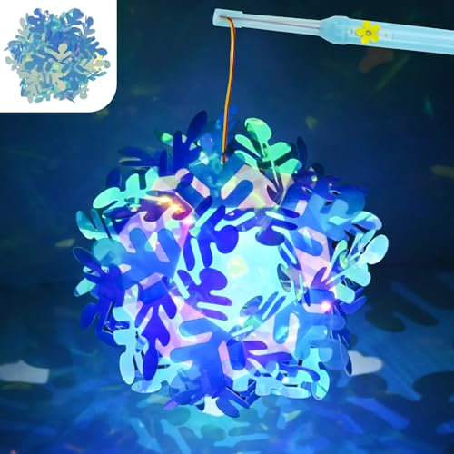 Ulikey St Martin Laterne Bastelset, Martinslaterne mit Laternenstab, Laternenumzug Kinder, Laterne Selber Basteln Kinder für St. Martin, Martinsumzug, Halloween, Weihnachten, mit Tutorial (Stil 6)