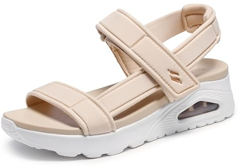 Skechers Damen UNO SUMMER STAND2 Sandalen, Natürliches Nylon, 35 EU