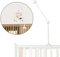 AolKee Soporte de Móvil de Madera para Cuna de Bebé, movil cuna bebe, desmontable y ajustable, brazo móvil para colgar móviles de cuna/juguetes de campanillas de viento, color blanco