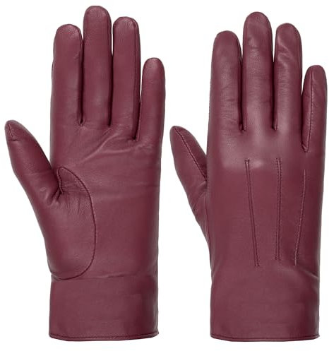 Van Der Rich ® - Handschuh Lammleder Innenfutter - Damen (Bordeaux, S)