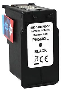 560 XL Ersatz Tintenpatrone Druckerpatronen für Canon PG-560XL kompatibel mit TS5350 TS7451 TS5352 TS5350a TS5351a TS5352a TS5353 TS7450a TS7451a TS5353a TS5355a Schwarz