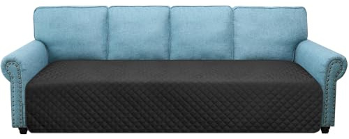 Granbest Wasserabweisend Sofabezug 4 Sitzer Überdimensioniert rutschfeste Sofaschutz, Extra Groß Couchbezug für Kinder Sofa Kissenbezug Vier Jahreszeiten Universell(4-Sitzer, Schwarz)