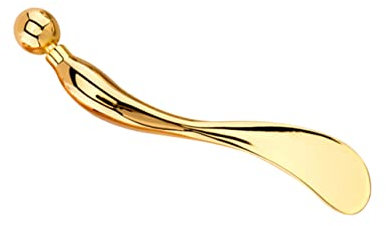 DOITOOL Schminklöffel Schminkkasten Augenmassagegerät Sahnelöffel Aus Zink Augenlöffel Werkzeug Buttercreme Spiral- Dauerwelle