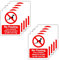 11CM X 9CM Pack of 10 Self Adhesive No fouling Vinyl Stickers, No fouling Sign