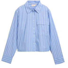TOM TAILOR Denim T-Shirt mit Rippstruktur, Fresh Mint Green, XXL