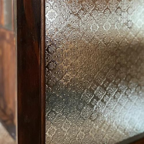 Pasdrucn Film de fenêtre opaque et auto-adhésif pour fenêtre - Style rétro - En verre dépoli - Opaque de l'extérieur - 40 x 300 cm