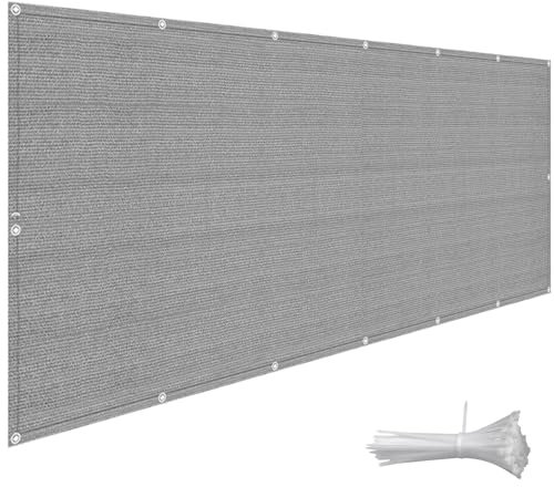 Brise-vue en polyéthylène haute densité résistant aux UV - Pour balcon - Gris (1,3 x 2 m)