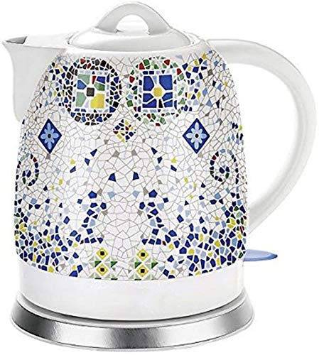 Cordless Electric Tea Kettle 1.8L Jug Ceramic Water Teapot Flask - Fast Boil 1000W, Automatic Power Off, Removable Base, Boil Dry Protection