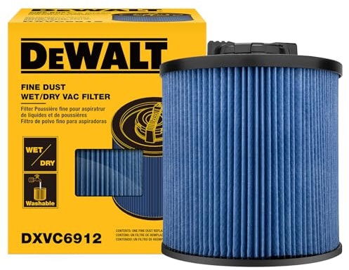 DEWALT Shop Vac Filters DXVC6912 Ersatzfilter für DEWALT Nass- und Trockensauger, hocheffizienter Kartuschenfilter