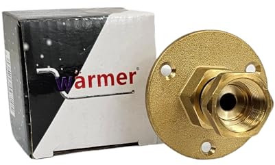 Wärmer System Wallplate PSW - Soporte de brida para grifo exterior, adaptador universal para uso con tubo de plástico de 16 mm a través de la pared, montaje con brida BSP de 1,27 cm