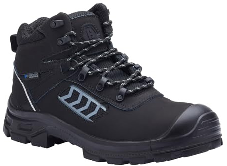 Blackrock TrekGuard Waterproof Work Boots, Composite Safety Boots, Ladder Grip Composite Toe Cap, Mens & Womens Work, Black, Lightweight, Heavy Duty, Ladies, Wide Fit - Sizes 3-13