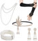 WJWINER 5 Teiliges 20er Jahre Accessoires, Gatsby Accessoires Damen, 20er Jahre Accessoires Damen, Charleston Kostüm 1920 Zubehör Set, Perfekte für 20er Jahre Kostüm Damen, Karneval, Halloween