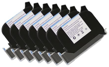 WYNAnGAI Kostengünstiger Barcode-Handdrucker mit Ablaufdatum, schnell trocknende Schwarze Tintenpatrone auf Lösungsmittelbasis, 600-dpi-kompatibel(Black-25.4mm)