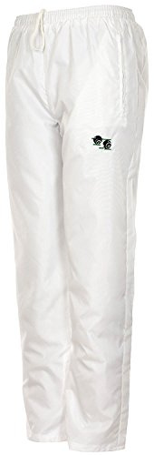 Miss Trendy Men's and Women's Waterproof Lawn Bowling Trousers with Elasticated Adjustable Waist Side Zipped Pockets Bowls Logo Embroidery Wind Resistant UK Size S-XXL