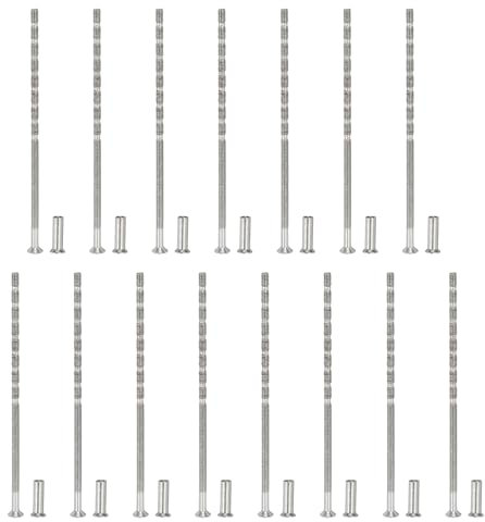 PATIKIL Cabinet Handle Screws M4x110, 15 Set Break Away Screws Drawer Pull Screw Phillips Drive Flat Countersunk Head Bolts with Sleeve for Door Handle Lever