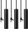 Tearmier 3 Pack Black Chrome Light Pull Handle with Chain, Corrosion-Resistant Pull Cord Weight Handle for Bathroom Fan/Light Switch, Easy Install 150cm Cord Connectors(Black)