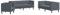 Genérico Wenjingqi 3209282 Chesterfield-Sofa-Set mit Kissen, Samt, Dunkelgrau, Grau