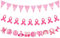 AUGSUN Bannière Octobre Rose, Deco Octobre Rose Drapeau d'activité Décorations D'octobre pour Les Fêtes et Les Rassemblements à Domicile