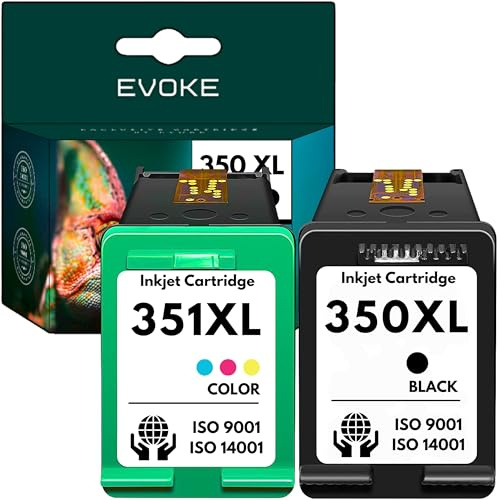 EVOKE 350 351 XL Patronen Set kompatibel zu HP C4280 C4380 C4480 C4580 C5280 (Set Schwarz + Tricolor) 2420 Seiten