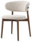 Silla de comedor de nogal, silla de comedor moderna de madera maciza, sillón, tapizado en tela, diseño ergonómico, respaldo curvo, adecuada para cocina, sala de estar, oficina Walnut