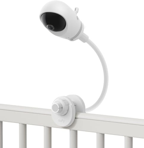 eufy Babyphone-Halterung für Kinderbett, kompatibel mit eufy Babyphone E20/E21, 16 Zoll flexible Armhalterung, Befestigung am Babybett, kein Werkzeug erforderlich, keine Wandschäden (Kamera nicht im L