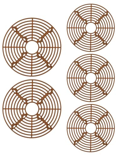 Generico Cubierta de suelo para macetas anti gato | 5 piezas inserciones de malla recortable, cubre tierra recortable, para macetas, para gatos, perros, animales, jardinería, musgo interior y exterior