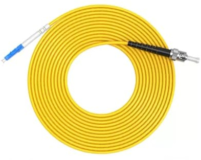 JPVLCNDJ Cavalier de Fiber 1-100m LC-ST UPC cordon de raccordement optique monomode Simplex 2m 5m 10m 20m 309m 50m câble d'extension FTTH P-fibre optique SM(LC-ST 25m)