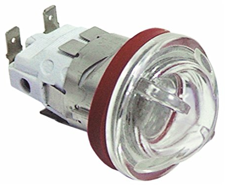 Forno lampada montaggio Ø 35,5 mm presa 230 V 15 W E14 Temp.-resist. 300 °C connessione maschio Faston 6.3 mm