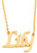 Kigu Lily Personalised Name Necklace Adjustable Chain - 18ct Gold Plated - Custom Jewellery - Incl Gift Packaging