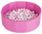 Selonis Piscina Plegable con Bolas Coloridas De 300 Bolas NZ-78-BLUE, Rosa:Rosa Claro/Perla/Transparente