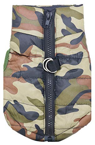 DERUILA Hundemantel für den Winter, für kleine Hunde, Camouflage, warmes Outfit