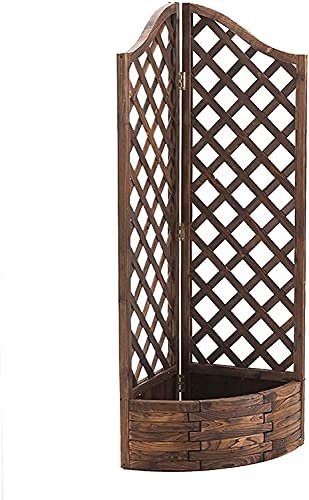 Clôture Jardin Palissade Jardin Grille de Balcon Escalade Vigne Support de Fleurs Plantation en Plein air Auge en Bois surélevé lit de Jardin Pot de Fleurs en Bois Massif GXBCS0906(Size:180cm/70.8i
