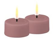 Deluxe Homeart Indoor Flameless LED Tealight Set - with Real Flame™ Technology - Battery Powered Candle (Light Purple)
