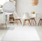 payé Teppich Wohnzimmer Hochflor - Weiß -160x230- Weich Langflor Shaggy Schlafzimmer Bettvorleger Kinderzimmer - Dekoration
