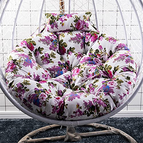 Morbuy Papasansessel Kissen Sitzauflage, Rundes Dicke Stuhlkissen Bequem & Weich Sitzkissen Hängesessel für Outdoor Indoor Garten Stuhlauflage (120x120CM,Rustikal)