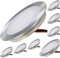 ETT Distribution GmbH LED Bodenleuchten 12V Ultra flach 8 x 0.5W Wandeinbaustrahler Tom 3000K Rund IP67 Bodeneinbauspots Trittfest Begehbar Lochausschnitt: 46mm