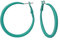 Soul-Cats 1 Paar schöne Creolen Ohrringe Ohrstecker Hoops Ø 50 mm 80er Style, Farbe: türkis