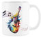 Purely Home Acoustic Guitar Mug - Colourful Musical String Instrument Abstract White Tea Coffee Gift Present Mug